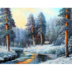 Алмазная мозаика “Волшебная зима“ 70*50см