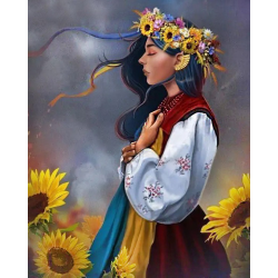 Алмазна мозаїка “Молитва за Україну“ 40*50 см квадратні алмази