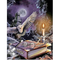 Алмазная мозаика “Магические книги Гарри Поттера“ 40*50 см квадратные алмазы на подрамнике